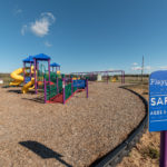 Large playground with swings