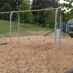 two-bay arch swings, playground swings