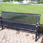Outdoor bench, steel bench