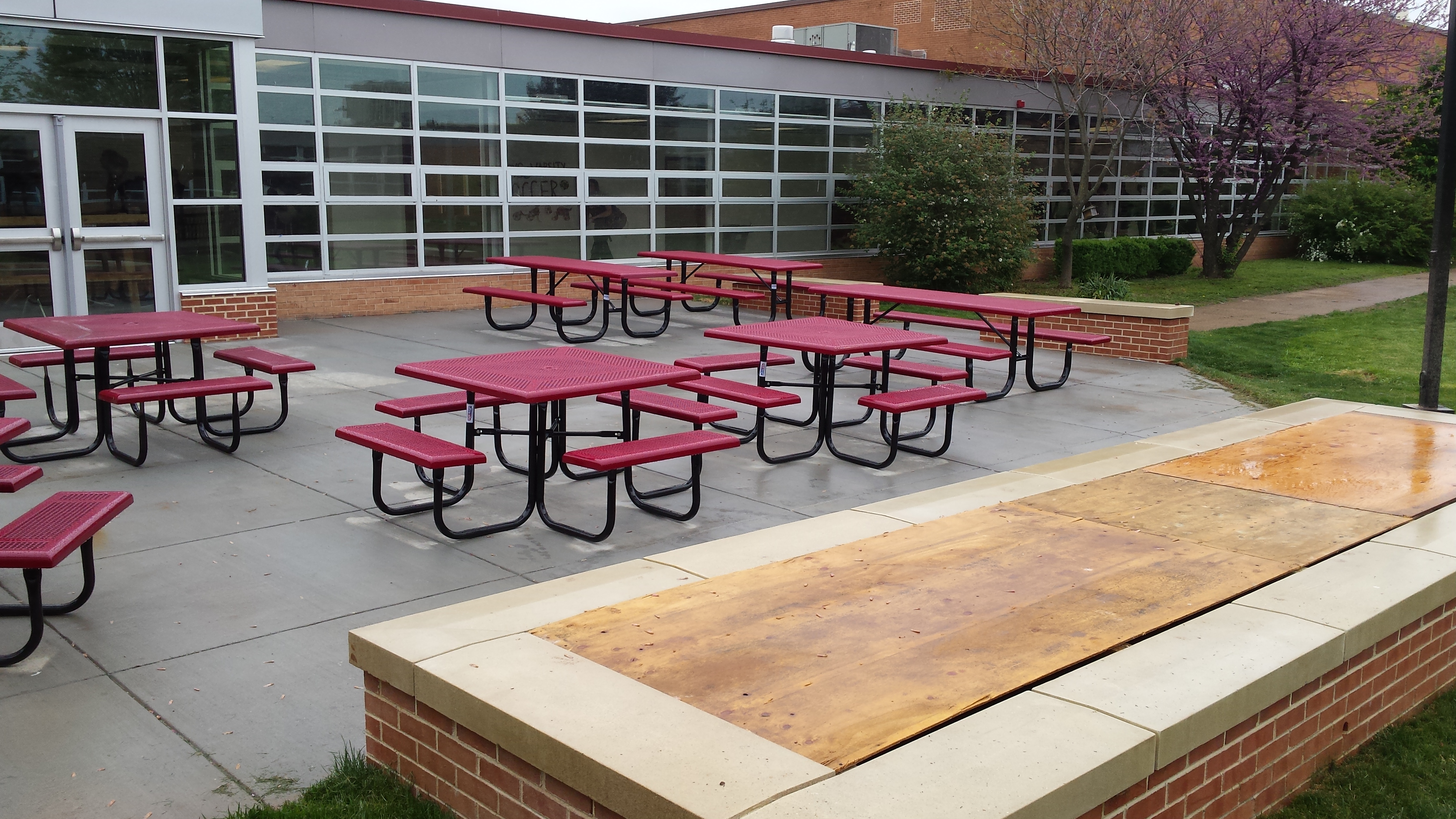 Site Table Top High School Outdoor Table Area Site Furnishings With
