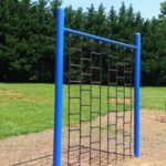 Chain net climbing wall, free standing play equipment