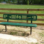 Dog park equipment bench