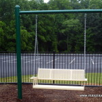 swinging bench, site furnishings, site amenities