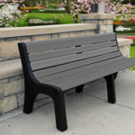 recycled plastic bench, outdoor bench