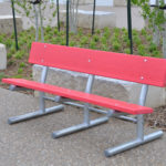 recycled plastic team style bench