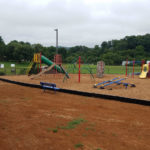 Playground retaining wall