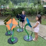 outdoor musical instruments, musical playground, inclusive
