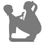 Child and Mom Silhouette