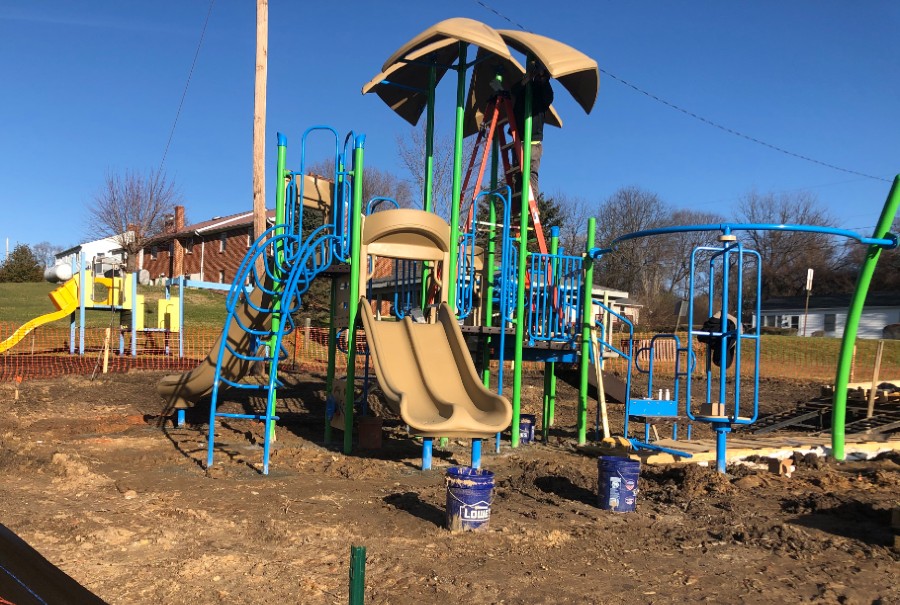 Edmund Park, work in progress, park playground, playground