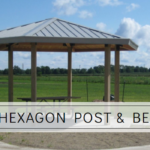 Hexagon post wood shelter