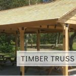 timber truss wood shelter