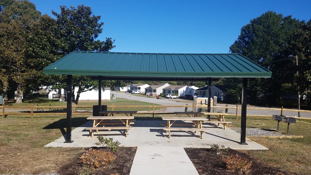 shelter, shade, picnic tables, site furnishings, park shelter