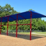 Moss Nuckols Elementary, integrated shade canopy on swings