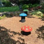 Wharton Garden, outdoor musical instruments, Mushrooms